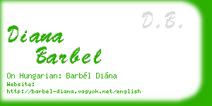 diana barbel business card